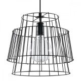 Lampă Suspendată Gate Negru Oțel 1 Bec Rolă Industrială De Interior