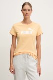 Puma tricou din bumbac femei, culoarea portocaliu, 682371