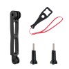 Prelungitor scurt,Surewo, pentru filmare panoramica cu Insta 360 X4, Osmo Action 5 Pro, GoPro Hero 13, aluminiu