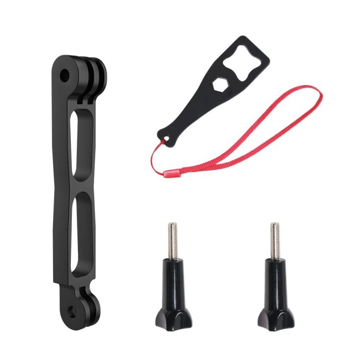 Prelungitor scurt,Surewo, pentru filmare panoramica cu Insta 360 X4, Osmo Action 5 Pro, GoPro Hero 13, aluminiu