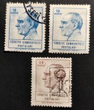 Turcia 1930&ndash;1940 - Set de 3 Timbre Definitive Clasice &bdquo;Mustafa Kemal Atat&uuml;rk&rdquo; -PV1