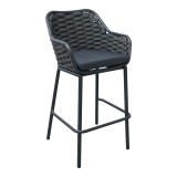 Cumpara ieftin Scaund e bar Zuki, Pako World, Gri, 55x54x109 cm