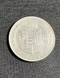 Moneda Argint 1 Forint 1879 Austro-Ungaria, 12.35g, 29mm, Argint 0.900