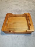 Tava din lemn de servire vechi vintage realizat manual Karl Holmberg Holmbergs Suedia cu maner