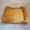 Tava din lemn de servire vechi vintage realizat manual Karl Holmberg Holmbergs Suedia cu maner