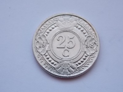 25 CENTS 1998 Antilele Olandeze-XF foto