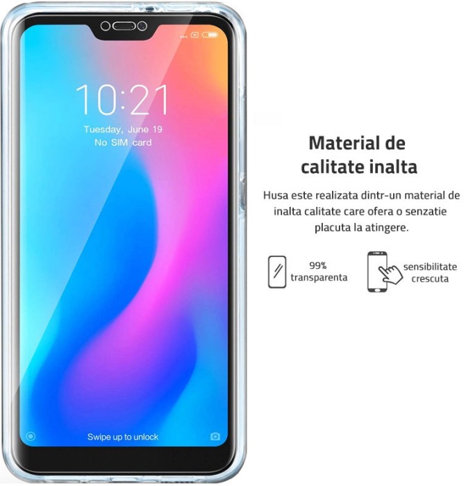 Husa 360&deg; Huawei P30 Lite (fata+spate) silicon, Transparent