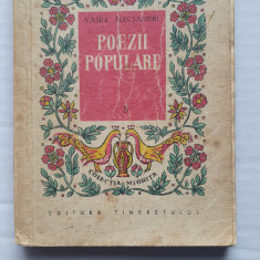 Poezii Populare, Vasile Alecsandri 1960 ed Tineretului, 296 pag