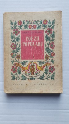 Poezii Populare, Vasile Alecsandri 1960 ed Tineretului, 296 pag foto
