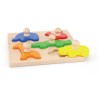 Puzzle Montessori cu maner, Animale, Viga