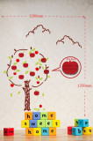Sticker decorativ cu notite adezive Apples Post it, Mauro Ferretti, 120x125 cm, plastic