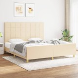 VidaXL Cadru de pat fără saltea, crem, 180x200 cm, textil 3125078