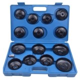 Trusa Chei Filtre Ulei Quatros, 15 piese, 65-100mm, Compatibila Audi, BMW, Ford, Opel, VW, Toyota, Mazda, Mercedes, Nissan, Peugeot, Porsche, Renault