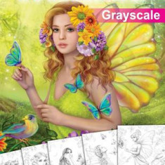 Fairies. Grayscale Coloring Book: Coloring Book for Adults