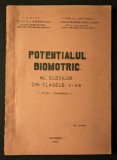 sport POTENTIALUL BIOMOTRIC al Elevilor din clasele V-VIII Gimnaziu UZ INTERN