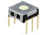 &Icirc;ntrerupător codificare HEX/BCD 16 poziții THT 100M&Omega;