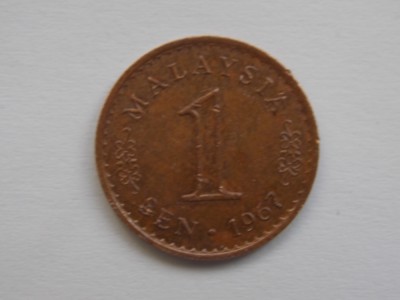 1 SEN 1967 MALAYSIA foto