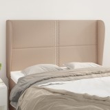 vidaXL Tăblie pat cu aripioare cappuccino 147x23x118/128 cm piele eco 3117911