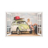Autocolant decorativ, Fereastra, Multicolor, 83 cm, 507STC
