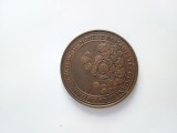 600 de ani de la emiterea primei monede romanesti 1365-1965 ,medalie bronz exceptionala