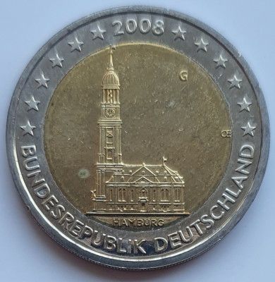 Germania 2 euro 2008 UNC - Bundeslaender &amp;ndash; State of Hamburg - km 261 - E001 foto