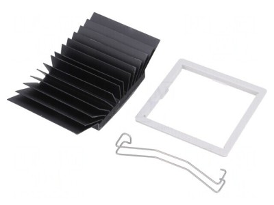 Radiator extrudat cu aripioare BGA negru 42.5mm foto