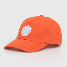 United Colors of Benetton șapcă de baseball din bumbac culoarea portocaliu, cu imprimeu