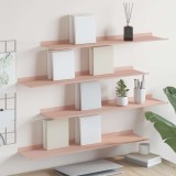 vidaXL Raft de perete cu raft Pe perete 4 pcs Roz 80 x 18 x 2,5 cm 8004035