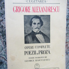 Opere complete : poezii si proza / Grigore Alexandrescu 1940