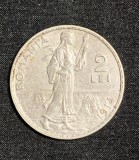 Moneda 2 lei 1914 argint
