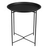 Masuta Auxiliara Metalica Neagra pentru Balcon 46x52 cm, Oem