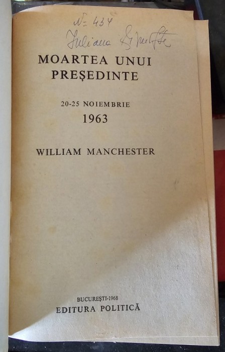 Moartea unui presedinte. 20-25 noiembrie 1963