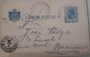 1896 CP către Ioan Nadejde ziarul LUMEA NOUA Bucuresci de la Micoreanu, R VALCEA, Circulata, Fotografie