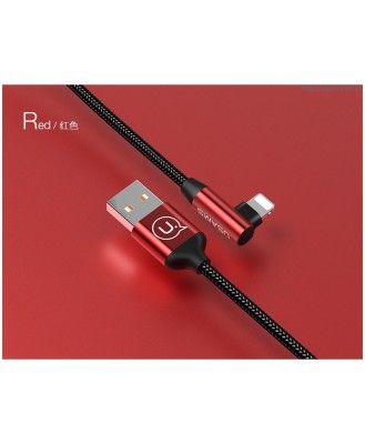 Cablu Date Usams Right Angle US-SJ168 U-Fun iPhone 5, 5S, 5C, 6, 6S, 7, 7 Plus, 8, 8 Plus, X Visiniu foto