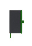 Agenda nedatata A5 Castelli, coperta rigida negru, elastic verde, dictando ivory, Litera