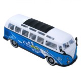 Autobuz Jucărie, Model City Bus, Mecanism Friction, Alb Albastru, Plastic, Oem