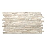Panou decorativ, PVC, model piatra 3D, nuante crem, 96x48.5 cm, Dms