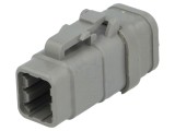 Conector cablu-cablu DTM 6 pini gri IP68