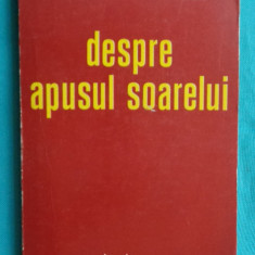 Mihail Sabin – Despre apusul soarelui ( prima editie )