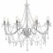 vidaXL Candelabru cu mărgele, argintiu, 8 becuri E14 281606