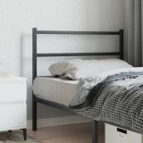 VidaXL Tăblie de pat metalică, negru, 107 cm