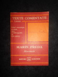 Marin Preda - Morometii. Texte comentate