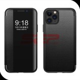 Husa Tip Carte Neagra Apple iPhone 12, Protectie Completa, Flip Cover