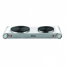 Plita Electrica INOX 2 Ochiuri 15cm 18cm 2250W Zilan ZLN0542 foto