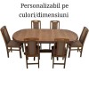 SET COM 1 MASA 160/195/95/76 + 6 SCAUNE