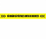 Autocolant Podea - Va rugam pastrati limita de discretie - 94x10 cm - set 5 buc