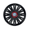 Set 4 capace roti Negre Cu Inel Rosu Active R15 Compatibil Cu Volkswagen, Autohelix MSA