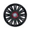 Set 4 capace roti Negre Cu Inel Rosu Active R15 Compatibil Cu Volkswagen