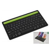 Tastatura Neagra Mini Slim cu Bluetooth si Suport Tableta &amp; Telefon AS199 2F026 XXM