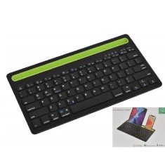 Tastatura Neagra Mini Slim cu Bluetooth si Suport Tableta &amp;amp; Telefon AS199 2F026 XXM foto
